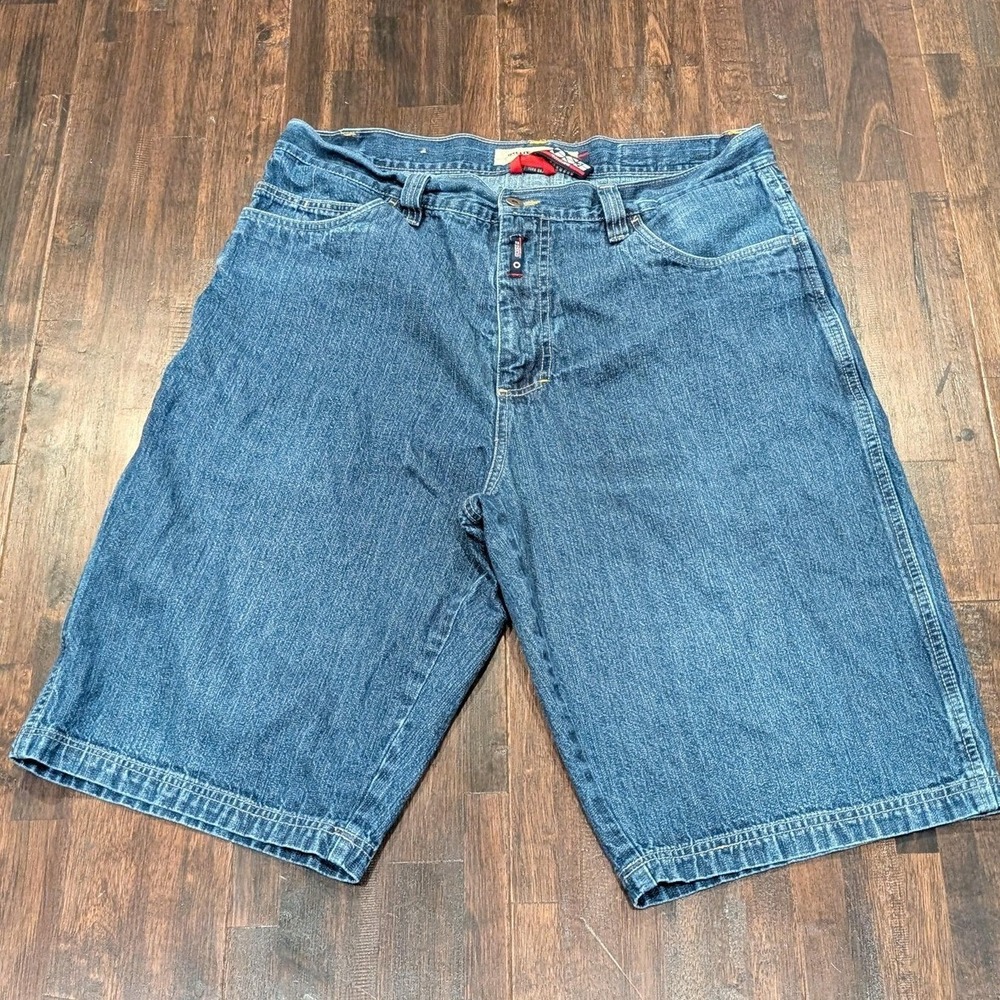 Y2K Baggy Willie Esco Jean Shorts Mens 38 Denim Carpenter Blue Jorts Streetwear
